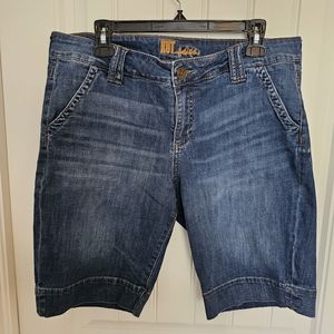 2 pair KUT knee length denim shorts